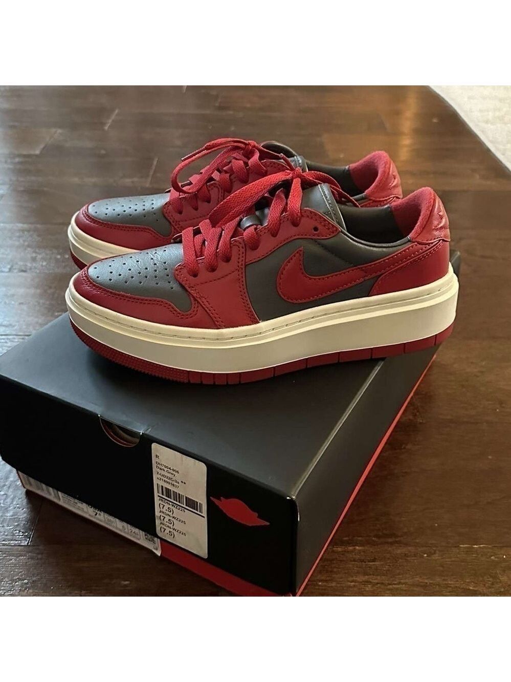 Nike Air Jordan 1 Elevate Low W7.5 Red Gray LN - Picture 9 of 13